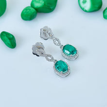 Load image into Gallery viewer, Emerald Diamond Earring - Jewelry

