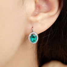 Load image into Gallery viewer, Emerald Diamond Earring - Jewelry
