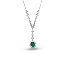 Load image into Gallery viewer, Emerald Diamond Necklace - Jewelry

