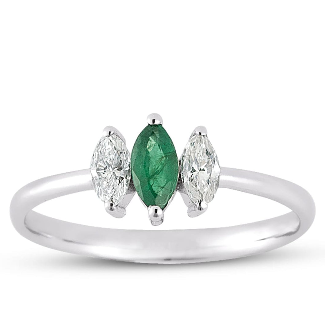 Emerald Diamond Ring - Ring