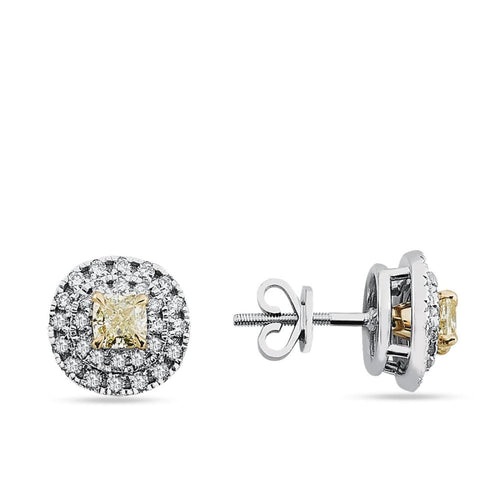 Fancy Yellow Diamond Earring - Earring