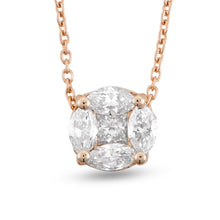Load image into Gallery viewer, Invisible set Rose Gold Diamond Necklace
