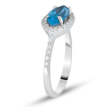 Load image into Gallery viewer, Diamond Blue Topaz Ring - Jewelry
