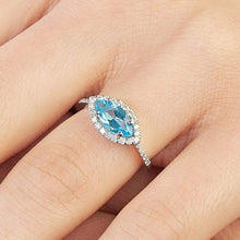 Load image into Gallery viewer, Diamond Blue Topaz Ring - Jewelry
