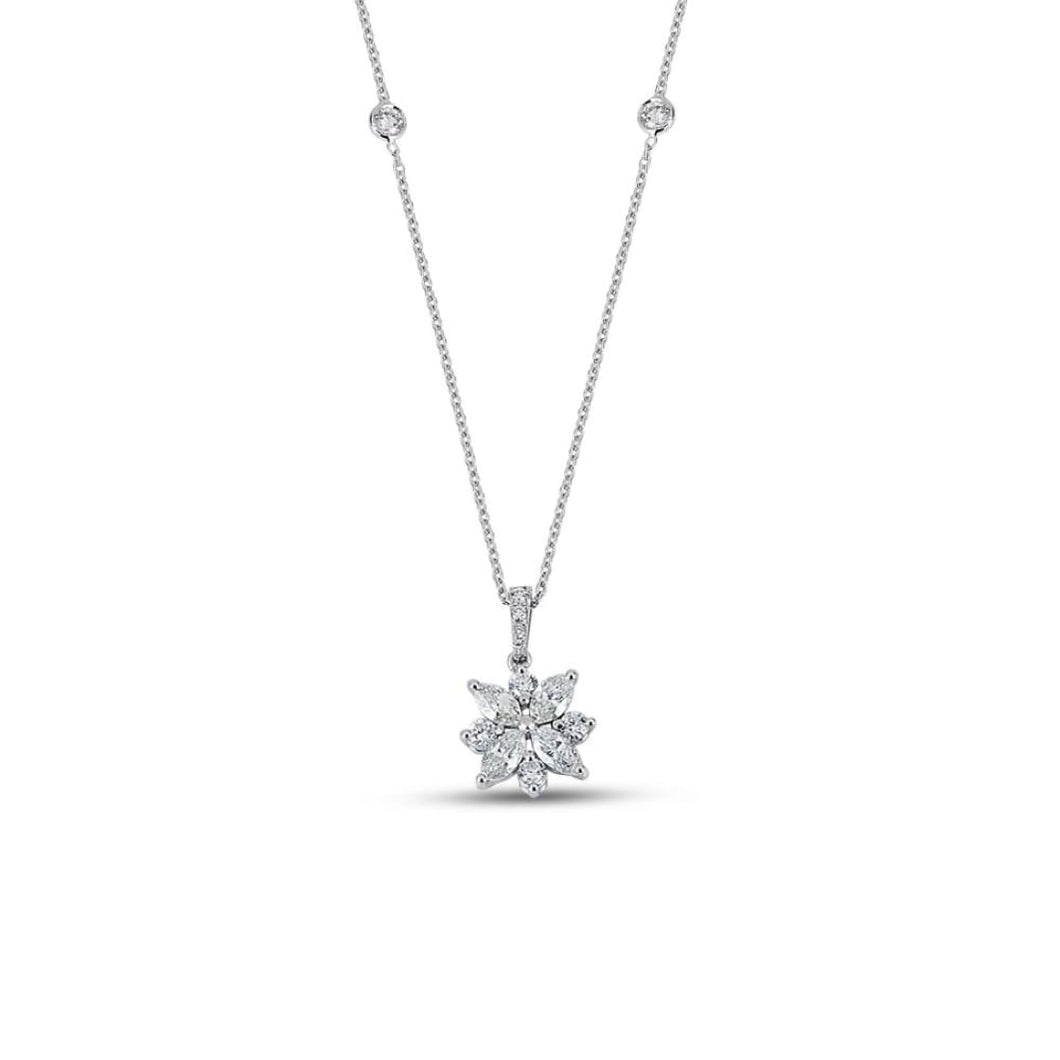 Marquise Diamond Necklace - Jewelry