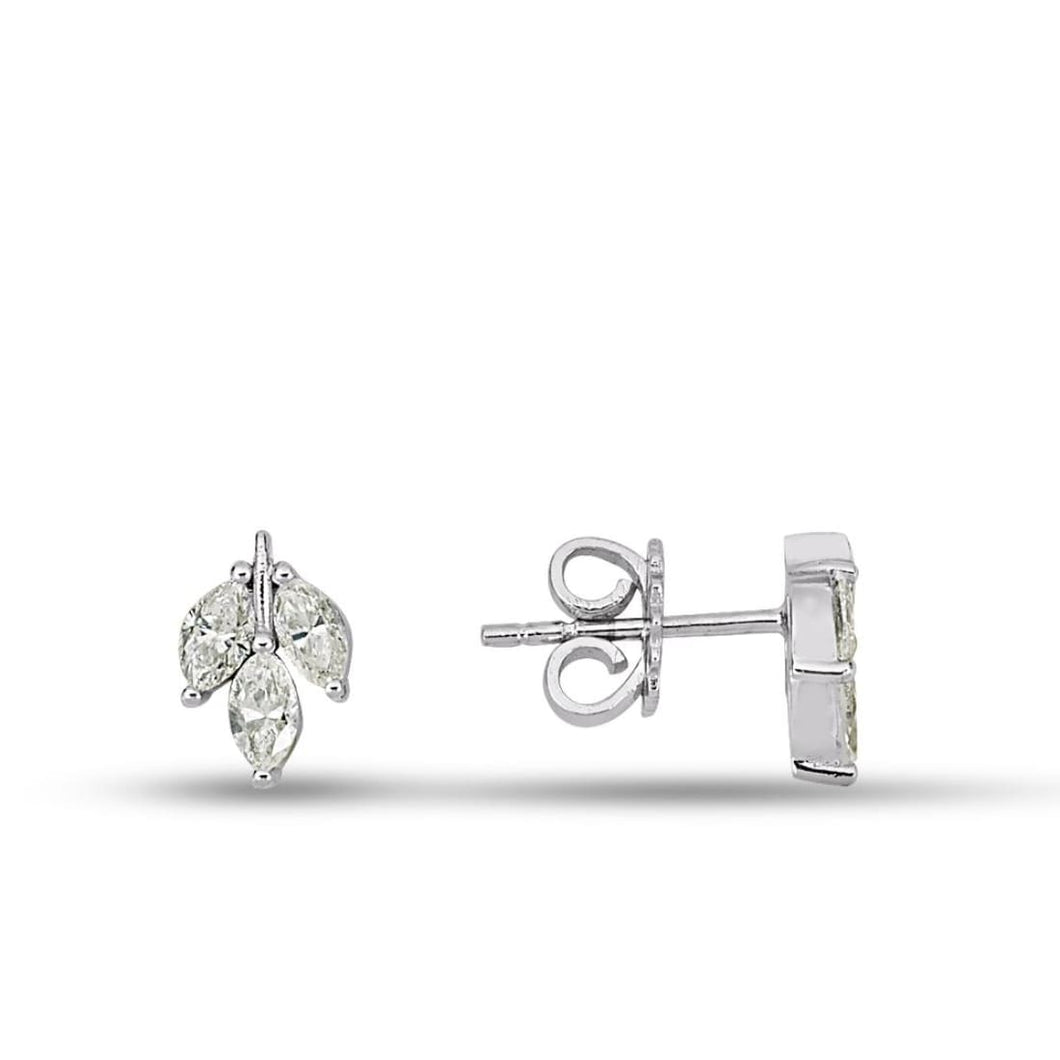 Marquise Diamond Stud Earring - Jewelry