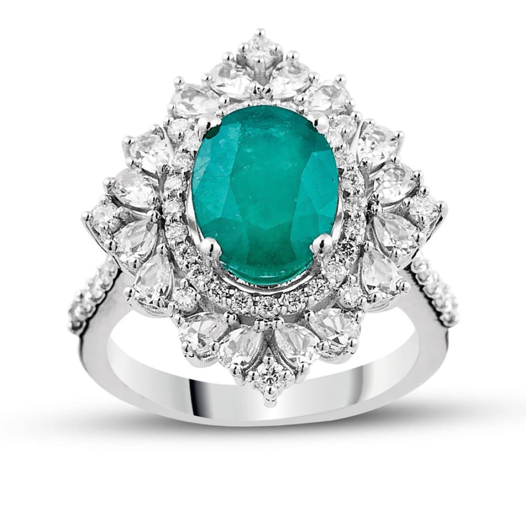 Emerald Diamond Ring - Jewelry