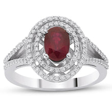 Load image into Gallery viewer, Oval Cut Ruby Diamond Ring
