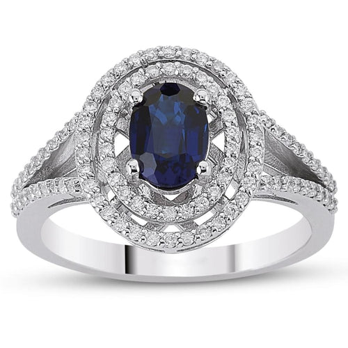 Diamond Sapphire Ring - Jewelry