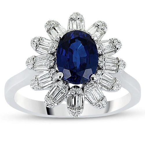 Diamond Sapphire Ring - Jewelry