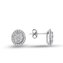 Load image into Gallery viewer, Oval Shape Diamond Stud Earring - Jewelry
