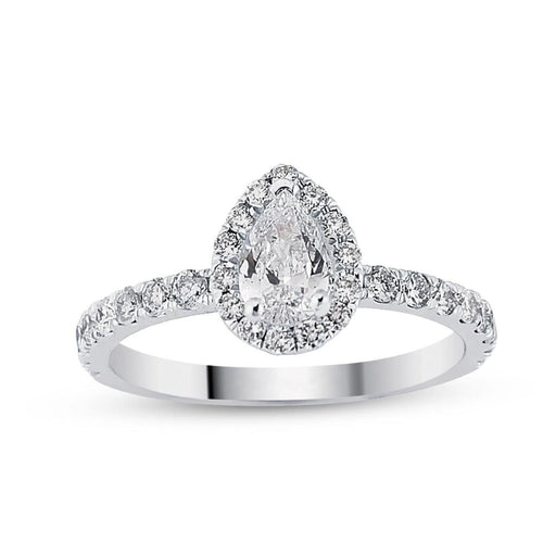 Pear Cut Diamond Engagement Ring - Jewelry