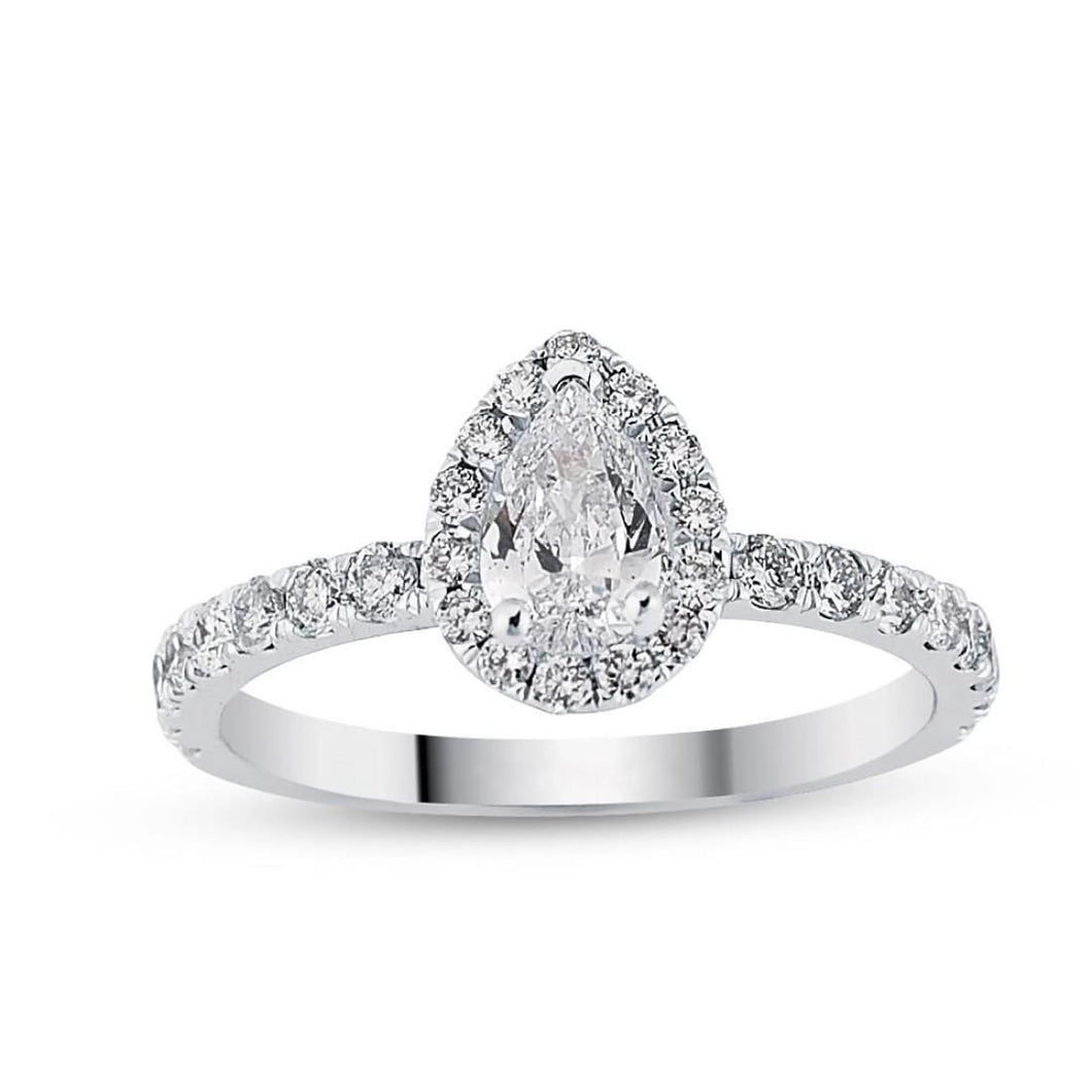 Pear Cut Diamond Engagement Ring - Jewelry