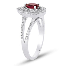 Load image into Gallery viewer, Pear Cut Ruby Diamond Ring
