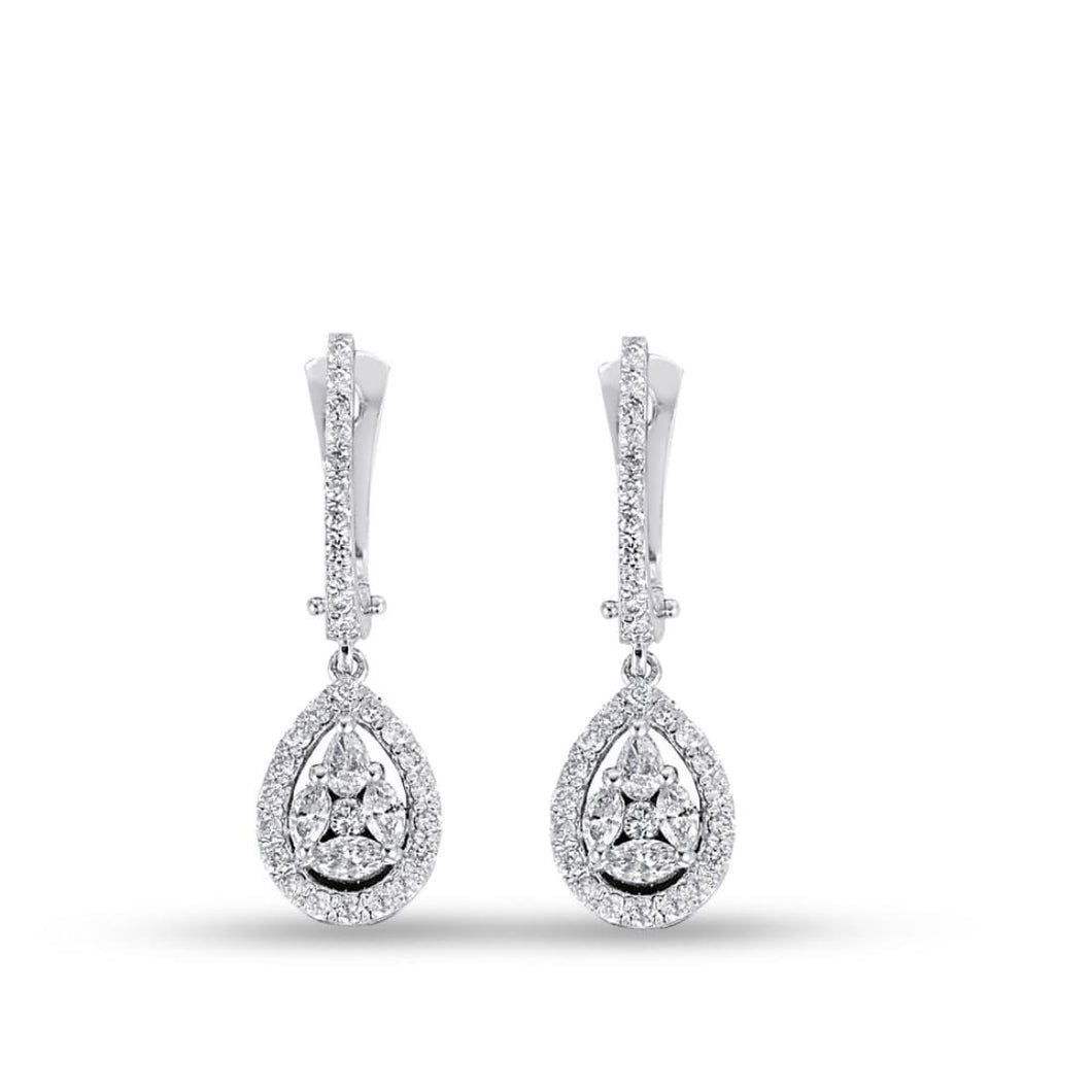 Pear Shape Diamond Earring - Jewelry