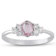 Load image into Gallery viewer, Pink Sapphire Diamond Ring - Jewelry

