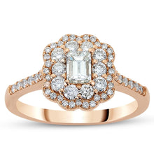 Load image into Gallery viewer, Rose Gold Diamond Baguette Ring - Jewelry
