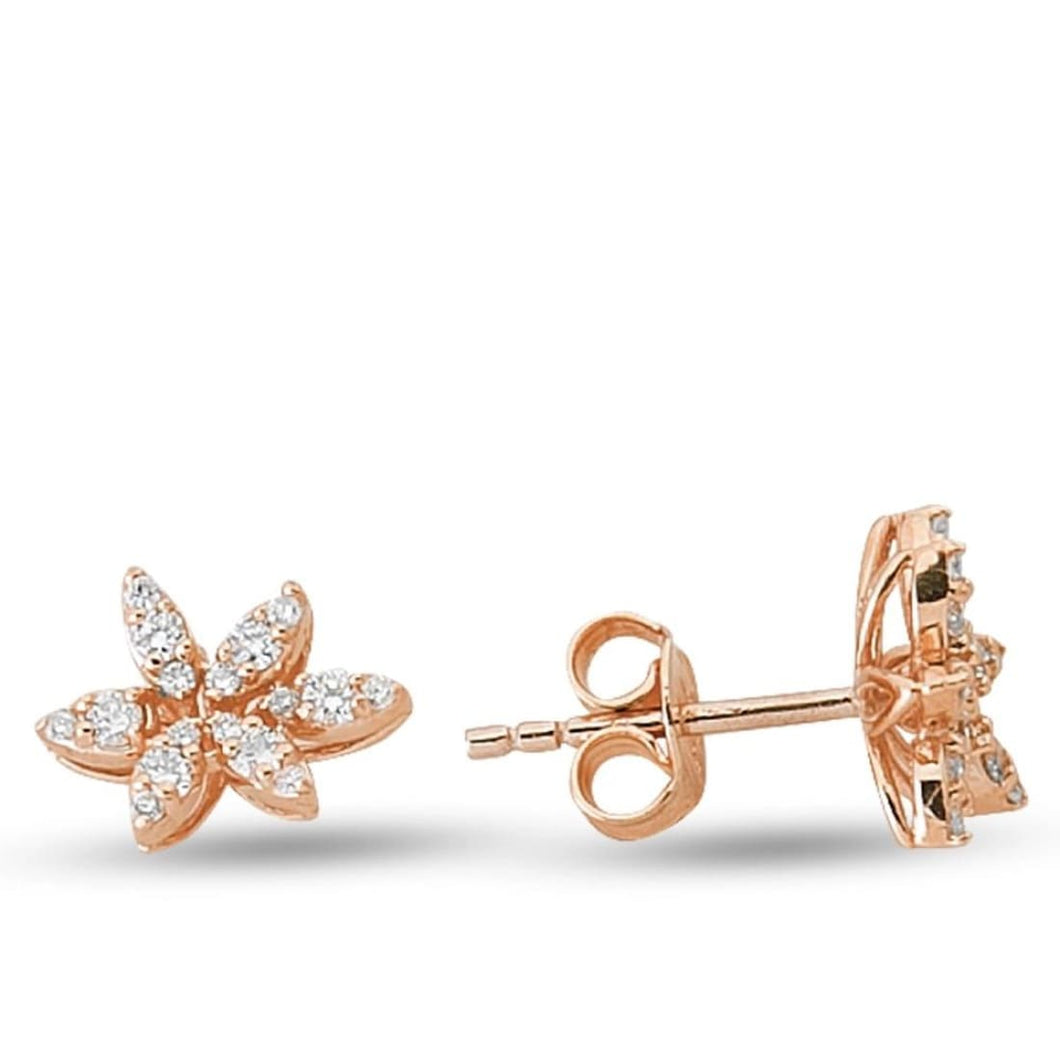 Rose Gold Diamond Stud Earring - Jewelry