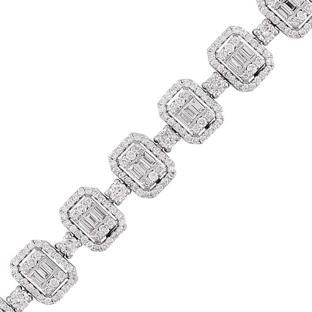 Round and Baguette Diamond Bracelet - Empire Fine Jewellers
