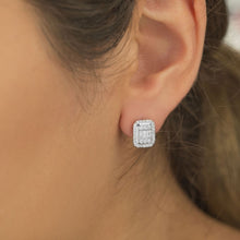 Load image into Gallery viewer, Round and Baguette Diamond Earring - Empire Fine Jewellers
