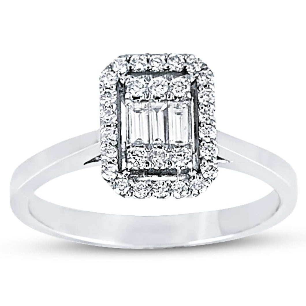Round and Baguette Diamond Ring - Empire Fine Jewellers