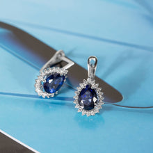 Load image into Gallery viewer, Sapphire Diamond Earring - Empire Fine Jewellers
