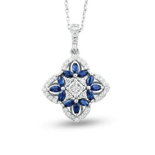 Load image into Gallery viewer, Sapphire Diamond Necklace - Jewelry

