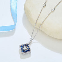 Load image into Gallery viewer, Sapphire Diamond Necklace - Jewelry

