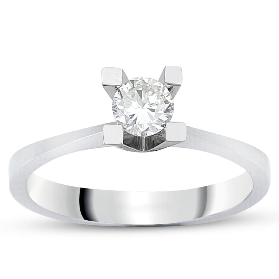 Solitaire Diamond Engagement Ring - Jewelry